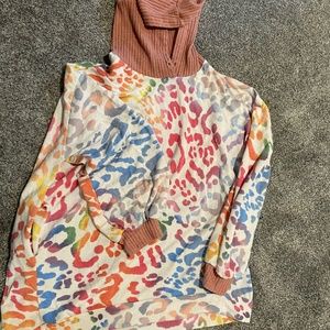 Colorful animal print hoodie